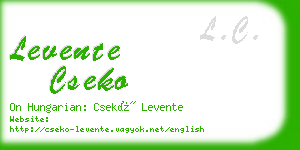 levente cseko business card